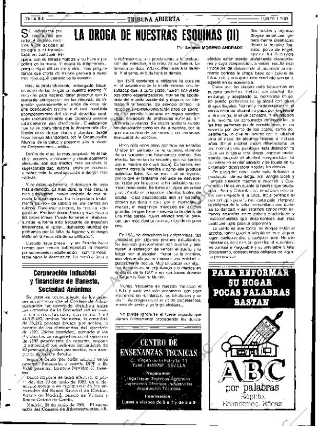 ABC SEVILLA 01-07-1991 página 76