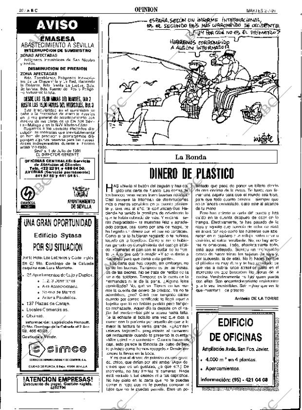 ABC SEVILLA 02-07-1991 página 20