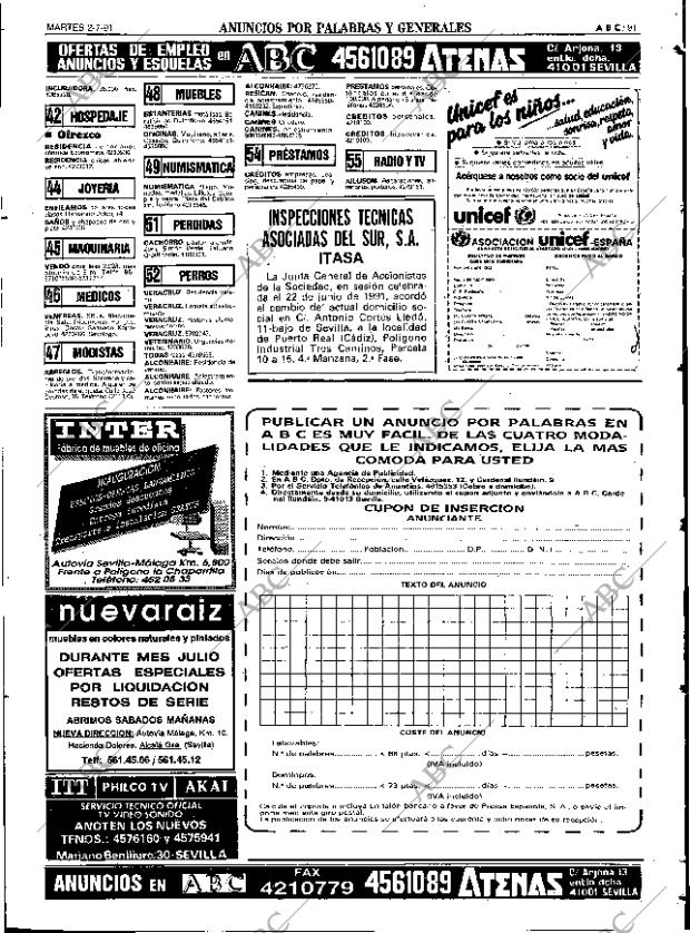 ABC SEVILLA 02-07-1991 página 91