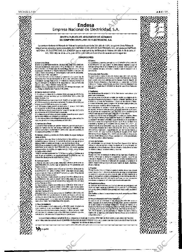 ABC MADRID 05-07-1991 página 77