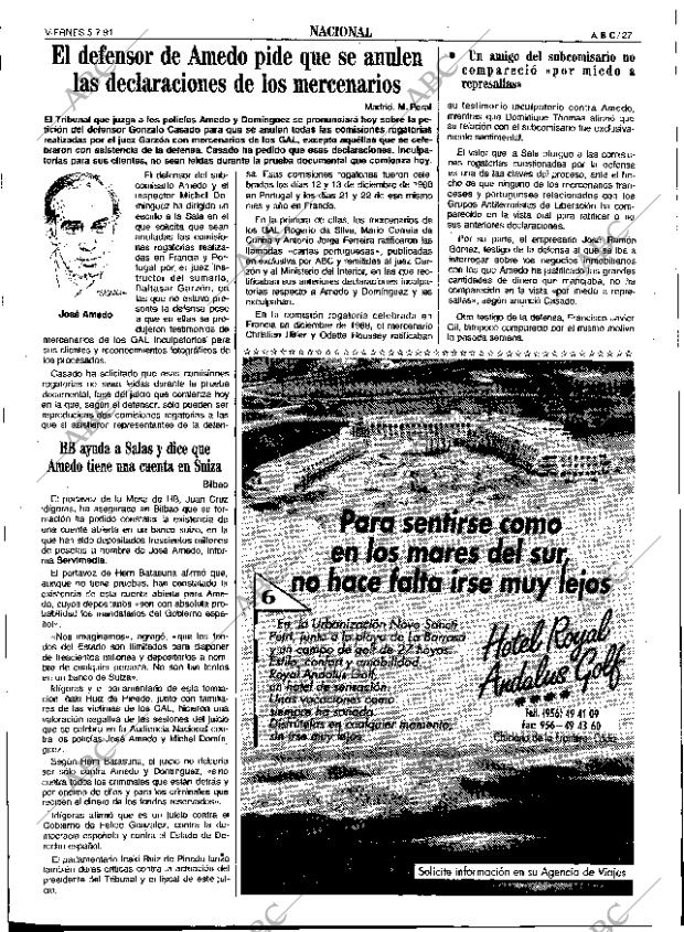 ABC SEVILLA 05-07-1991 página 27