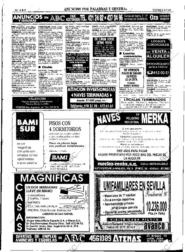 ABC SEVILLA 05-07-1991 página 92