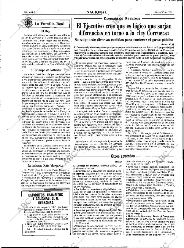 ABC MADRID 06-07-1991 página 20