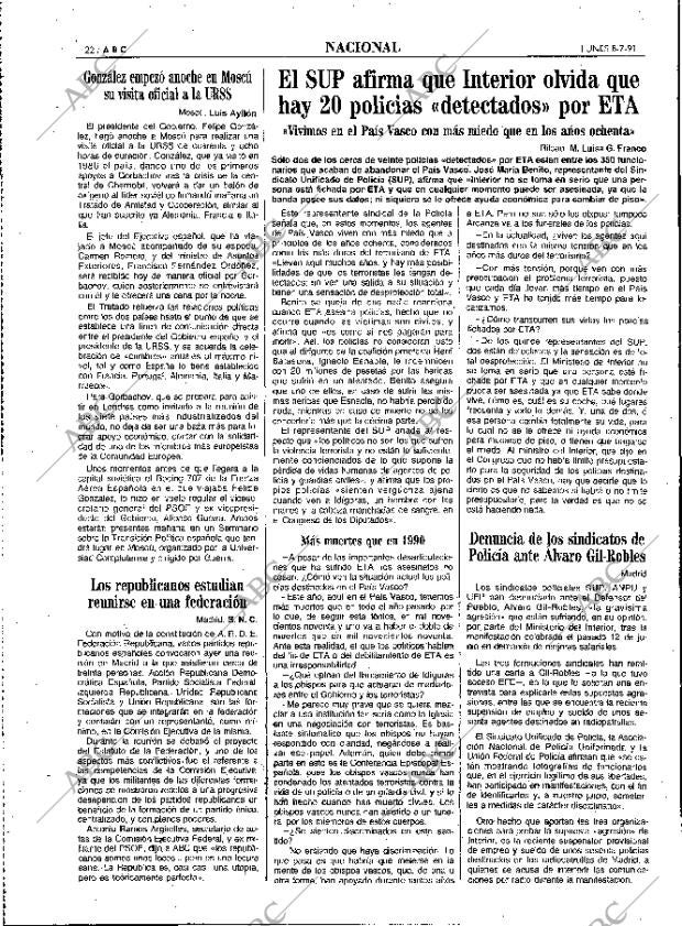 ABC MADRID 08-07-1991 página 22