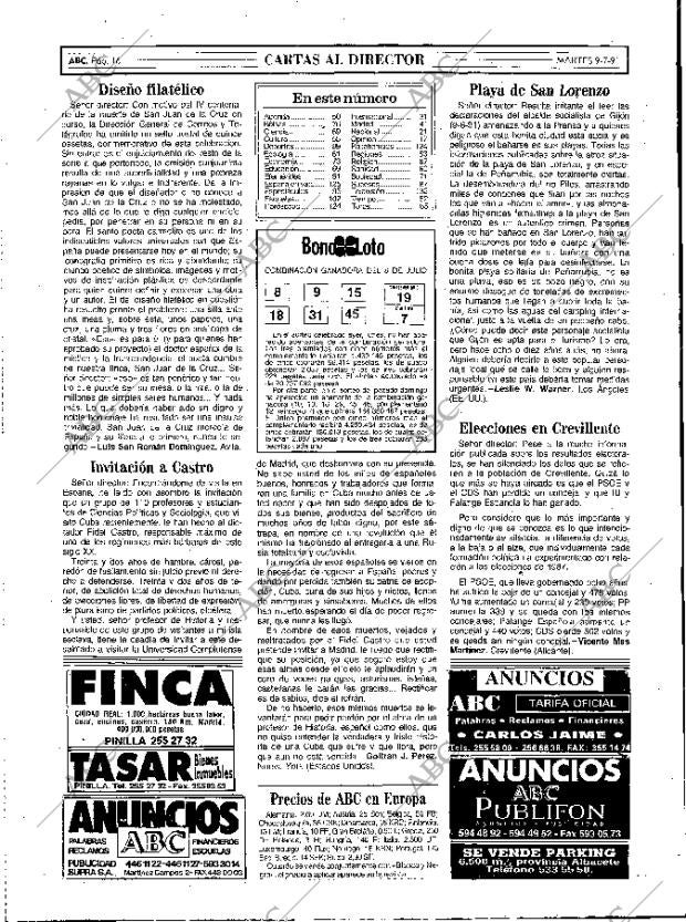 ABC MADRID 09-07-1991 página 16