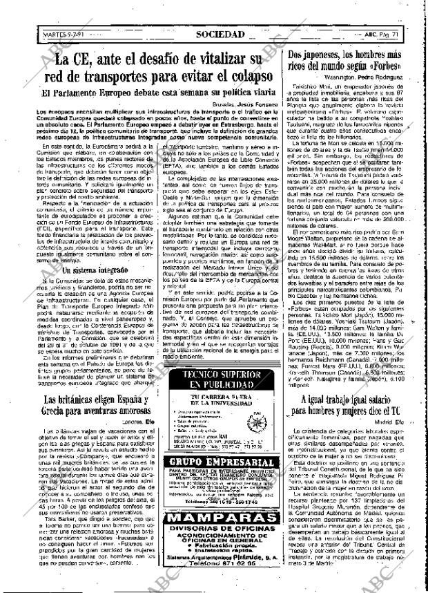 ABC MADRID 09-07-1991 página 71
