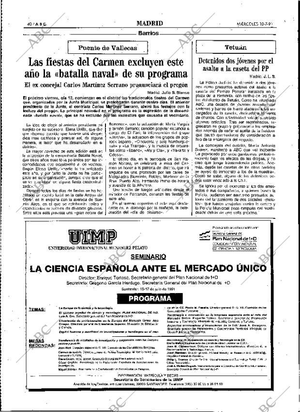 ABC MADRID 10-07-1991 página 40