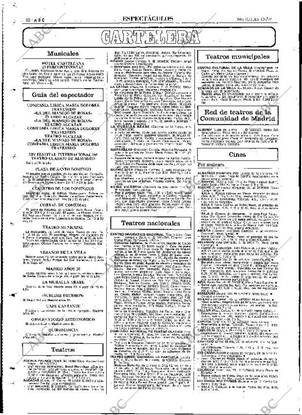 ABC MADRID 10-07-1991 página 92