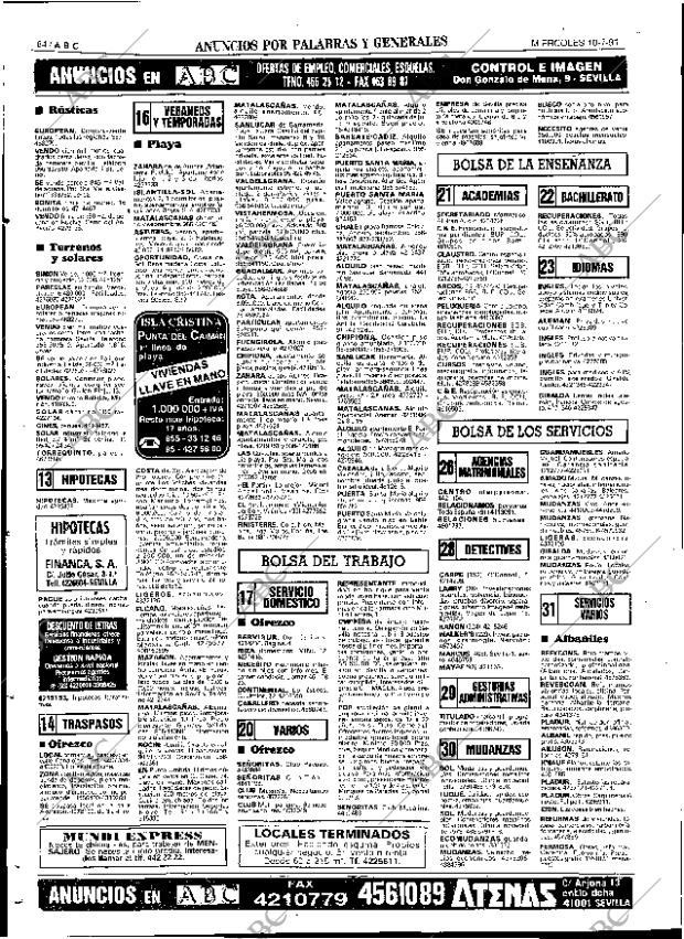 ABC SEVILLA 10-07-1991 página 84
