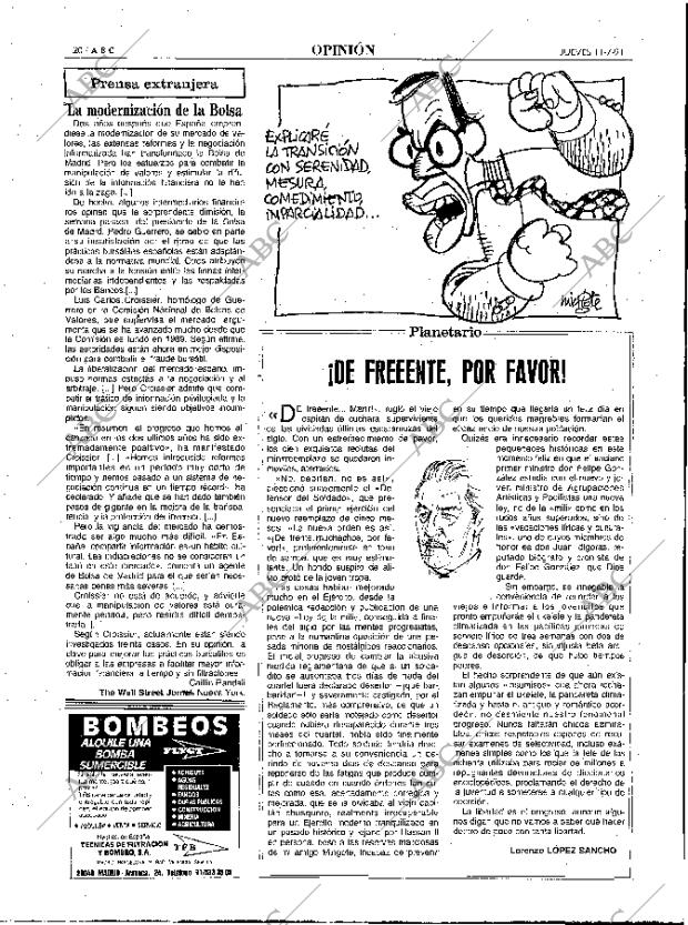 ABC MADRID 11-07-1991 página 20