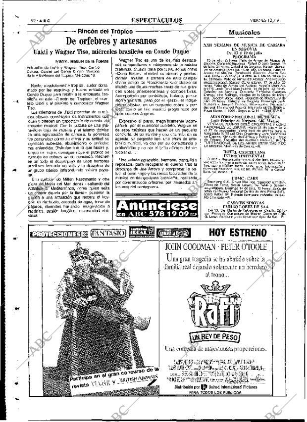 ABC MADRID 12-07-1991 página 92