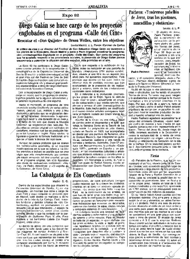 ABC SEVILLA 12-07-1991 página 43