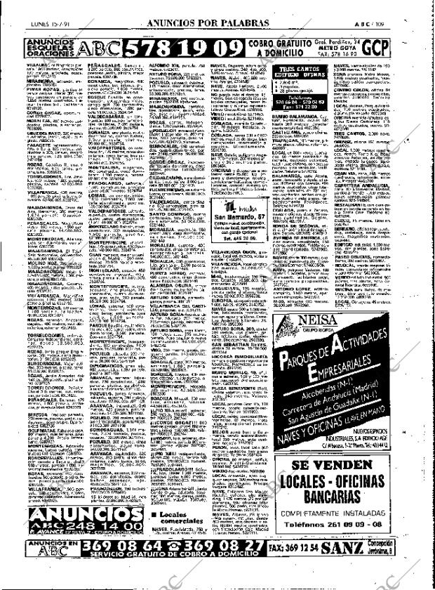 ABC MADRID 15-07-1991 página 109