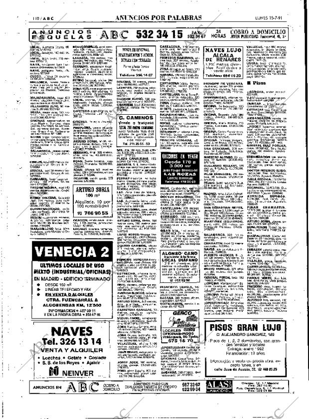 ABC MADRID 15-07-1991 página 110
