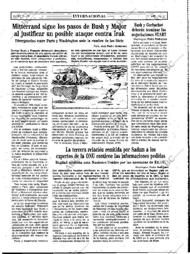 ABC MADRID 15-07-1991 página 27