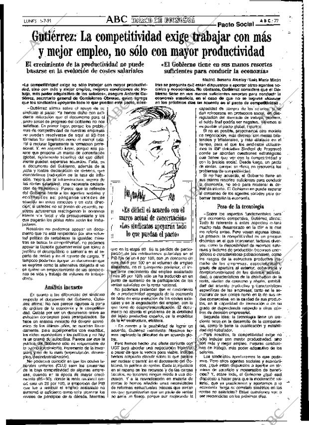 ABC MADRID 15-07-1991 página 77