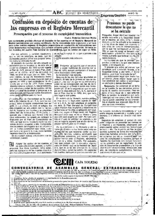 ABC MADRID 15-07-1991 página 85