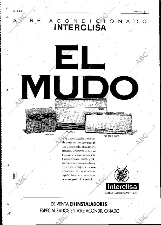 ABC MADRID 15-07-1991 página 90