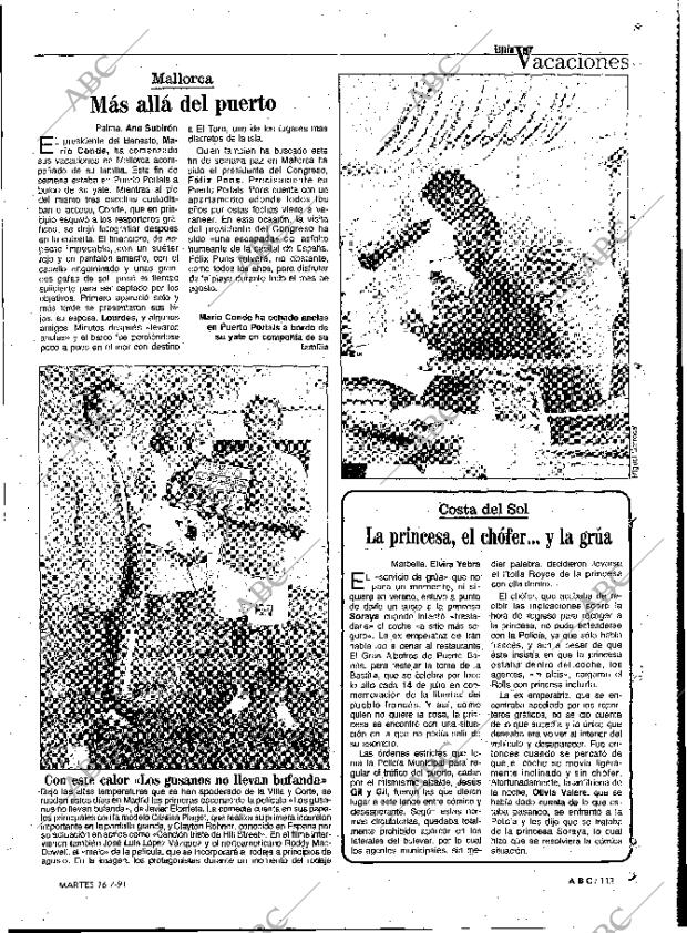 ABC MADRID 16-07-1991 página 113