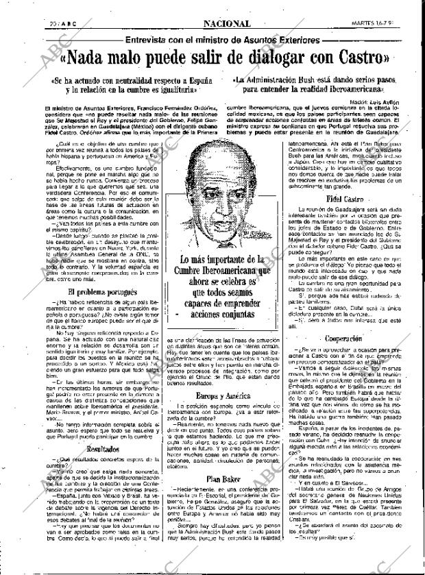 ABC MADRID 16-07-1991 página 20
