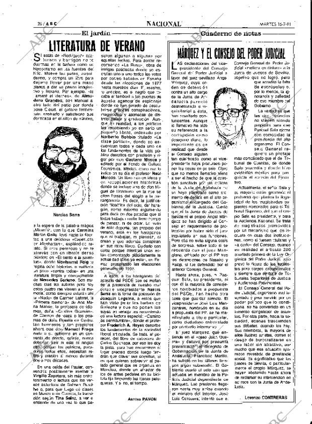 ABC MADRID 16-07-1991 página 26