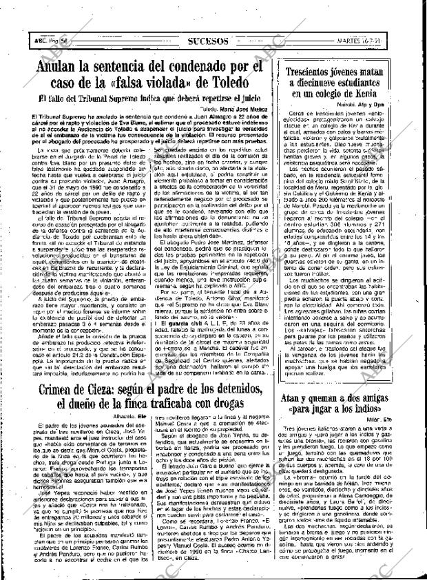 ABC MADRID 16-07-1991 página 58