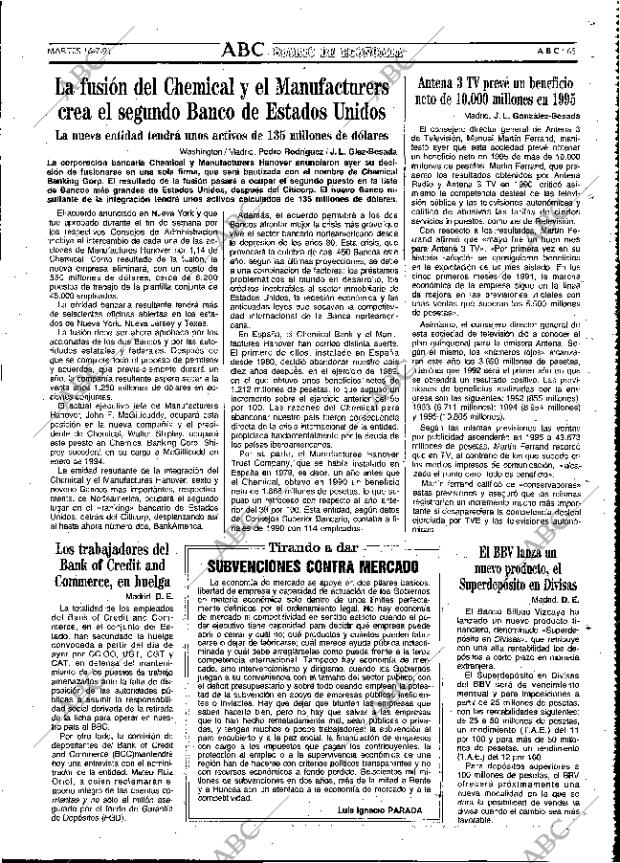 ABC MADRID 16-07-1991 página 65
