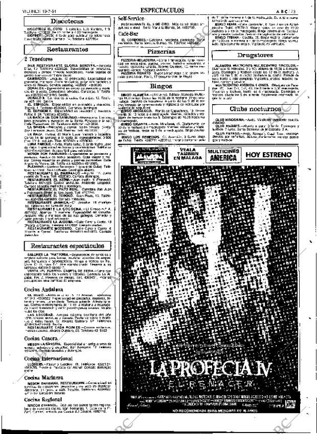 ABC SEVILLA 19-07-1991 página 73