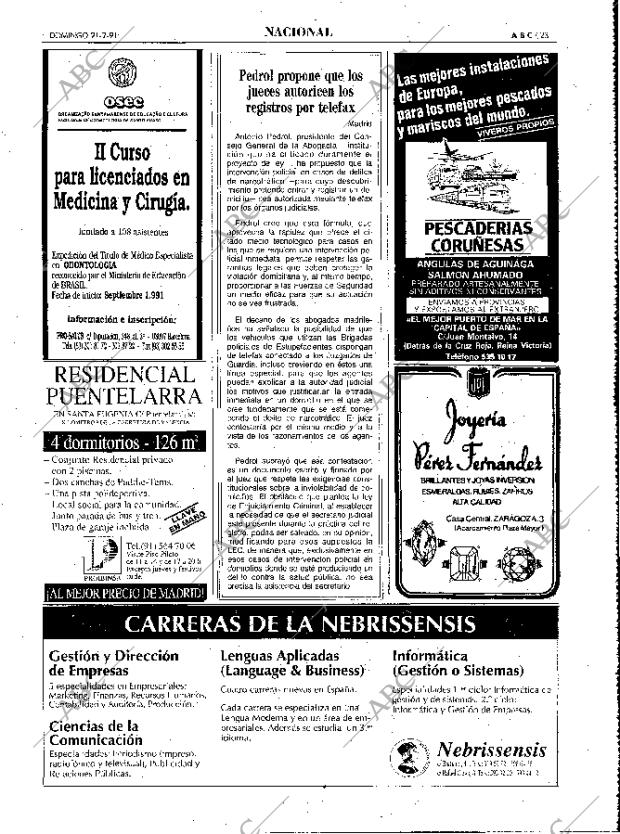 ABC MADRID 21-07-1991 página 23