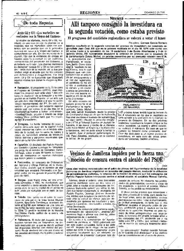 ABC MADRID 21-07-1991 página 40