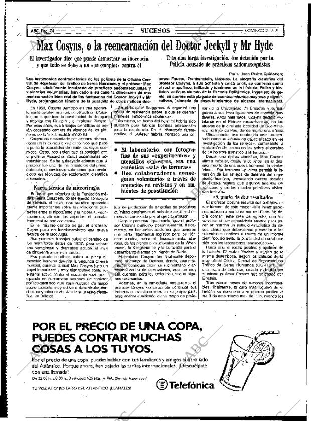 ABC MADRID 21-07-1991 página 74