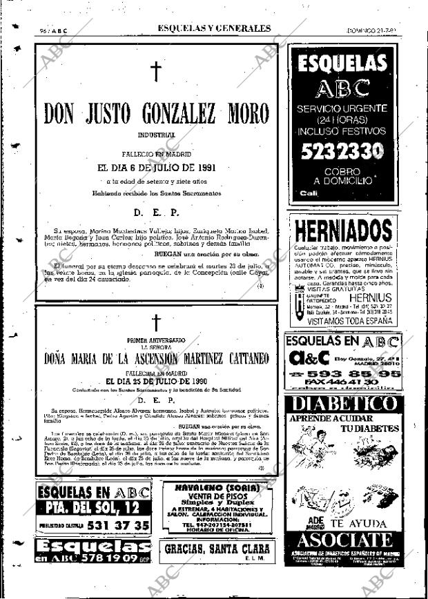 ABC MADRID 21-07-1991 página 96