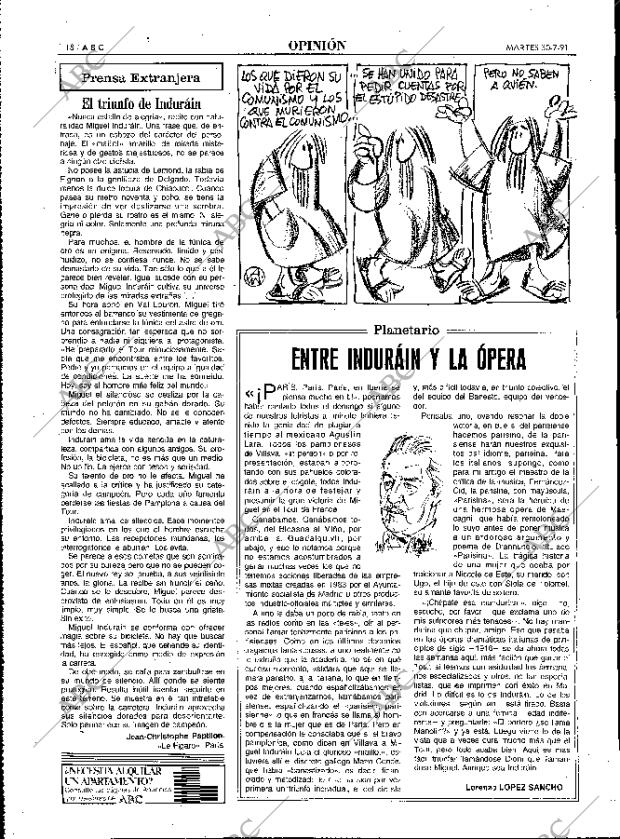ABC MADRID 30-07-1991 página 18
