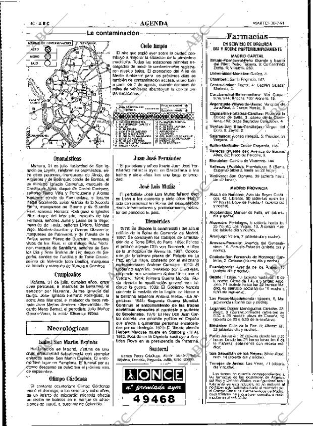 ABC MADRID 30-07-1991 página 40