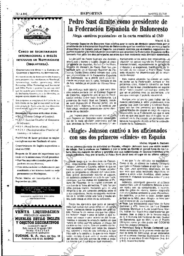 ABC MADRID 30-07-1991 página 78