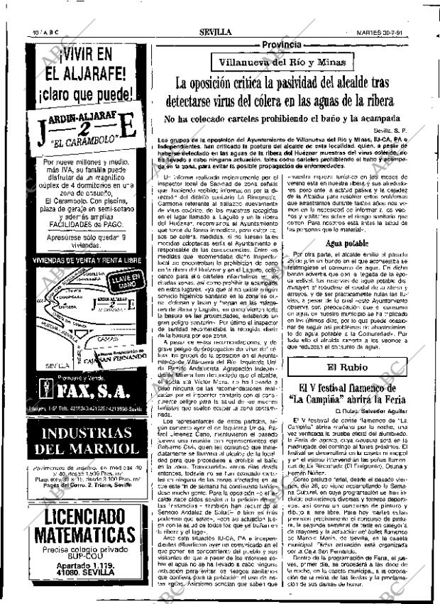 ABC SEVILLA 30-07-1991 página 40