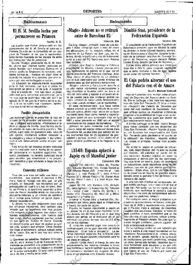 ABC SEVILLA 30-07-1991 página 66