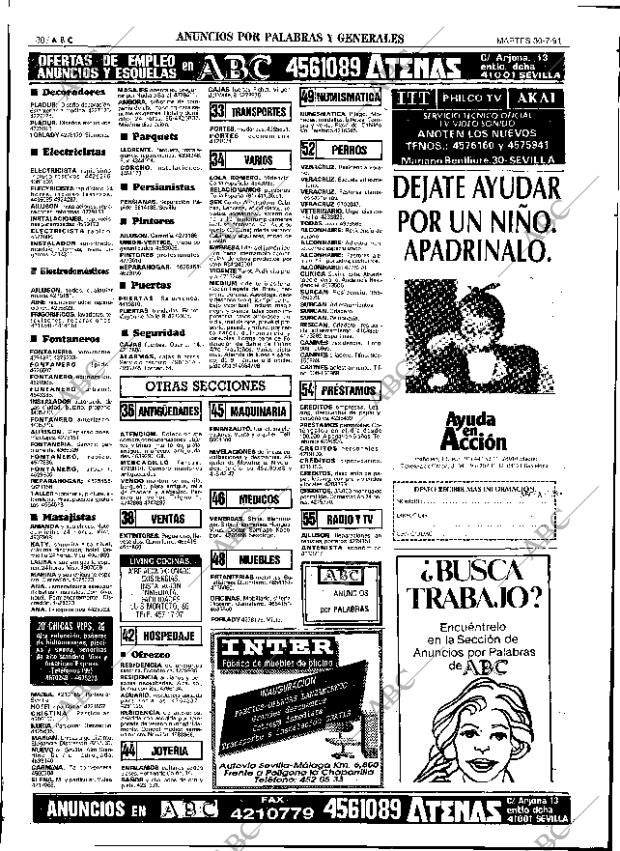 ABC SEVILLA 30-07-1991 página 80