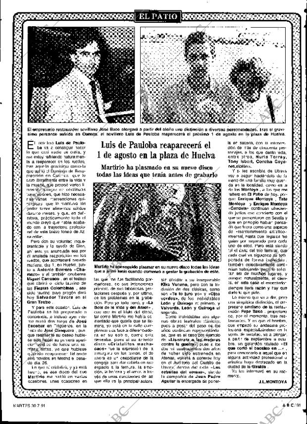 ABC SEVILLA 30-07-1991 página 91