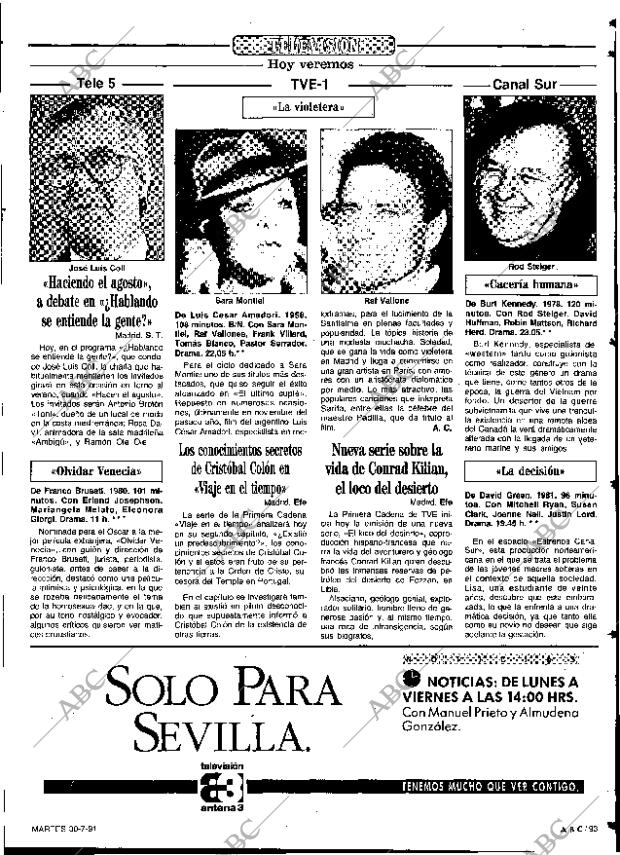 ABC SEVILLA 30-07-1991 página 93