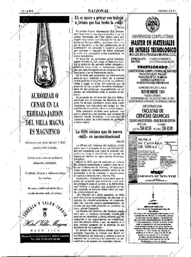 ABC MADRID 02-08-1991 página 22