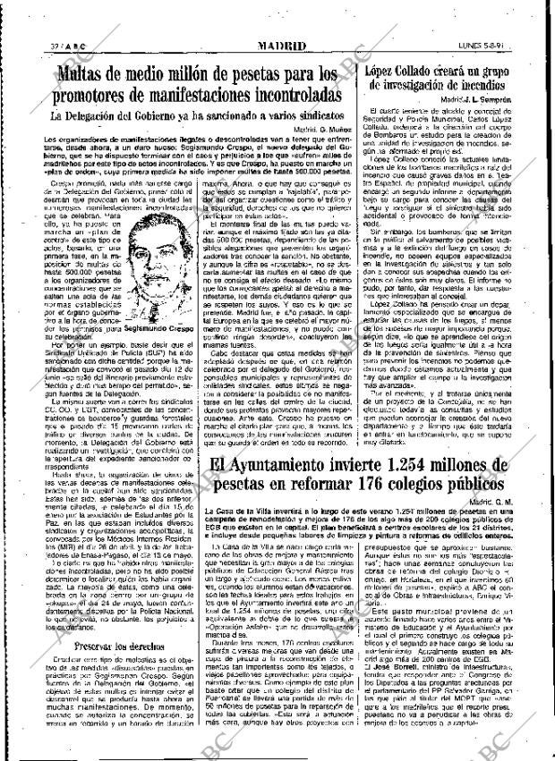 Periódico ABC MADRID 05081991,portada Archivo ABC
