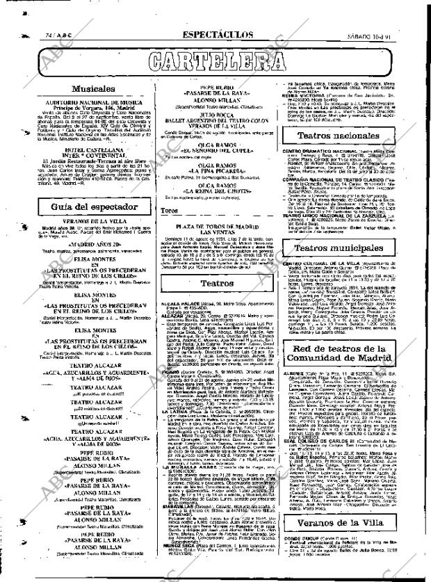 ABC MADRID 10-08-1991 página 74
