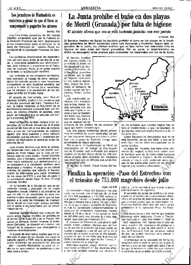ABC SEVILLA 13-08-1991 página 32