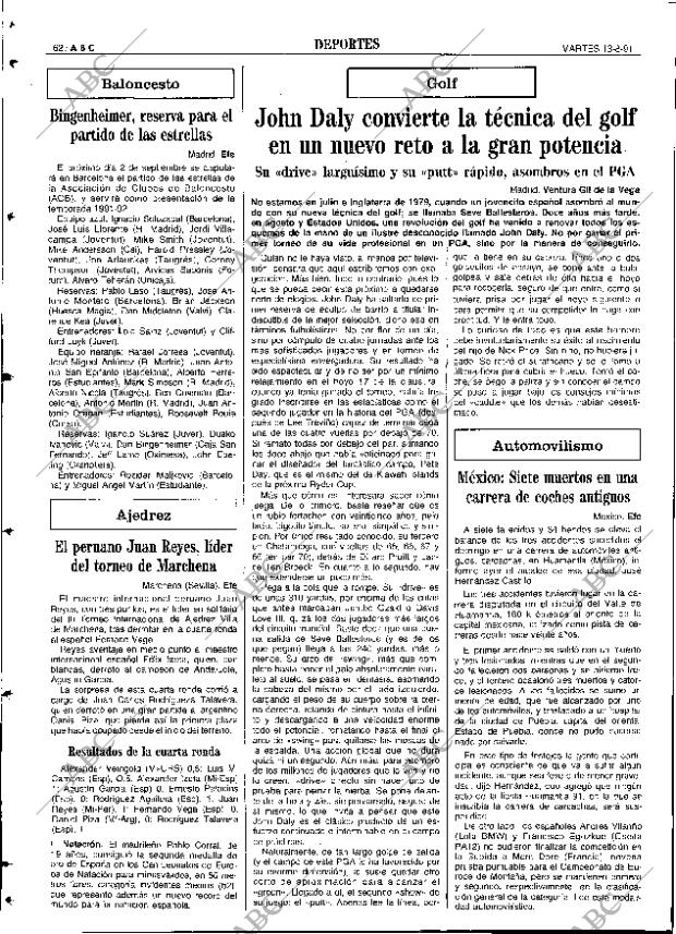 ABC SEVILLA 13-08-1991 página 62