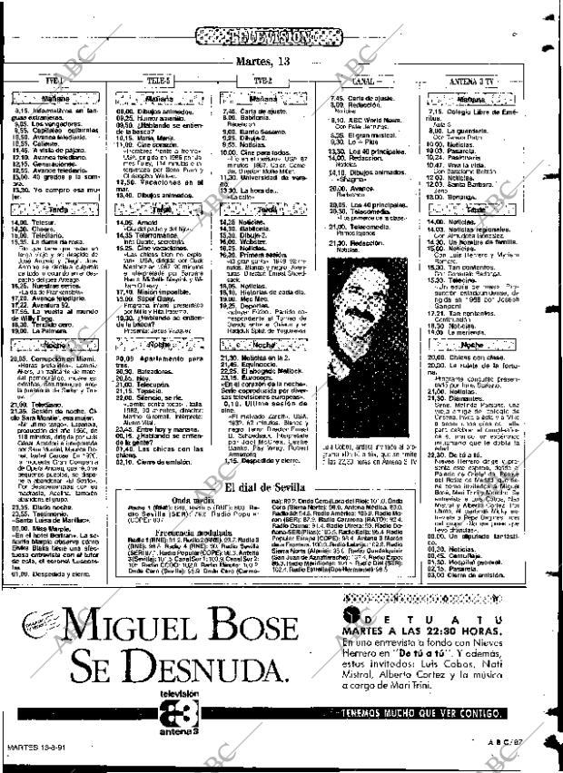 ABC SEVILLA 13-08-1991 página 87