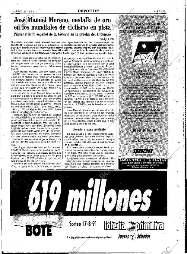 ABC MADRID 14-08-1991 página 63