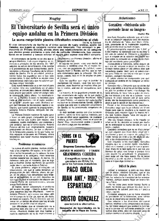 ABC SEVILLA 14-08-1991 página 61