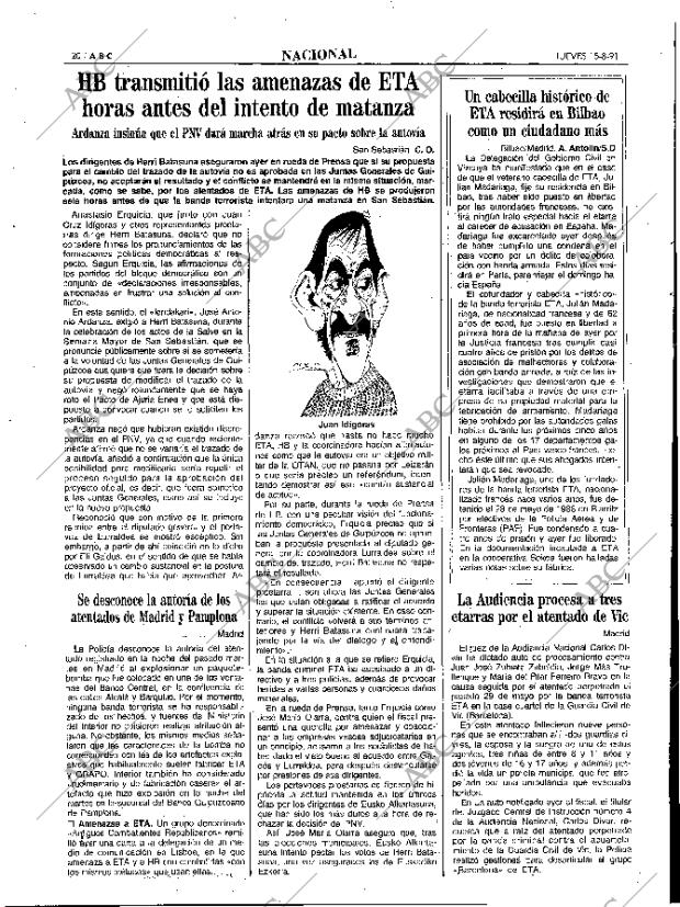 ABC MADRID 15-08-1991 página 20
