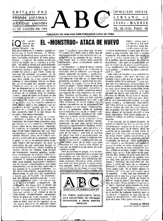 ABC MADRID 15-08-1991 página 3